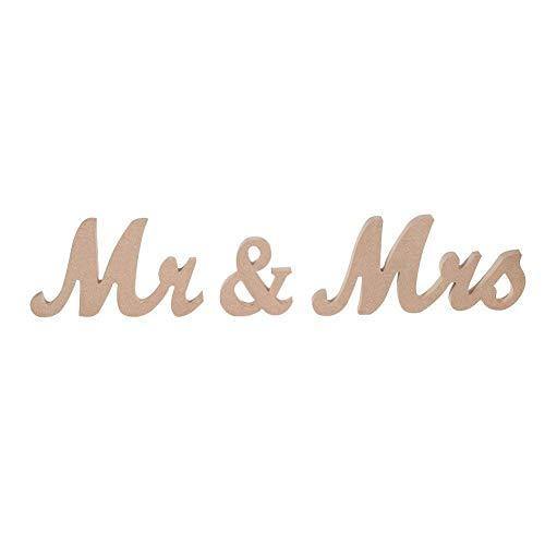 Mr. and Mrs. Rustic Wooden Vintage Wedding Table Signs | Rustic