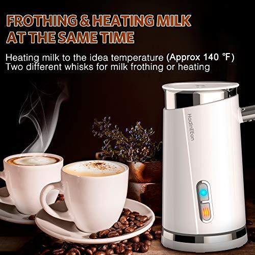 HadinEEon Milk Frother, 3-in-1 Electric Milk Frother and Steamer Hot &  Cold, 10.1oz/300ml Automatic Milk Frother Foam Maker with Stainless Steel  Jug