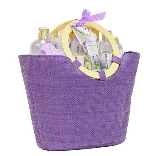  Spa Luxetique Gift Baskets for Women, Spa Gifts for Women -  10pcs Lavender Bath Gifts with Bath Bomb, Body Lotion, Bubble Bath,  Relaxing Spa Baskets for Women Gift, Christmas, Birthday Gifts