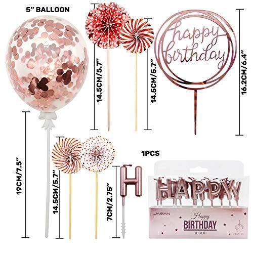 Gold Cake Topper Acrylic Cake Topper Happy Birthday Cake Topper Cake  Decoration Supplies (5 Pieces)